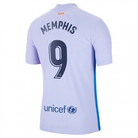Billiga Fotbollströjor FC Barcelona Memphis Depay 9 Borta tröja 2021/22 Kortärmad